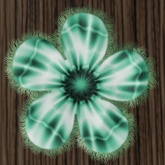 Green Bursting Flower Rug