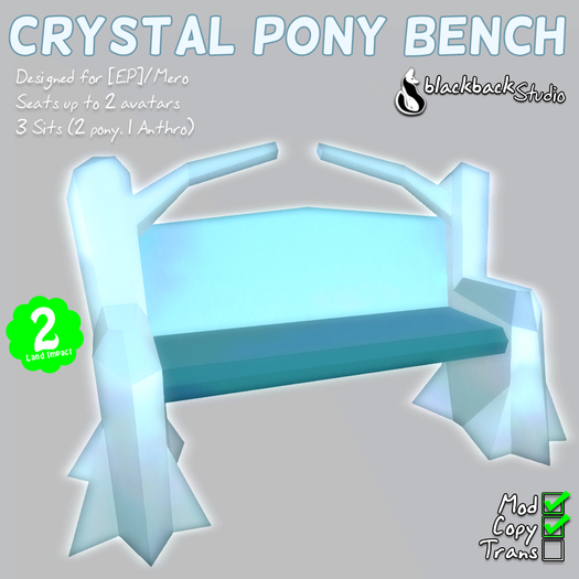[bbS] Crystal Pony Bench (BOX)