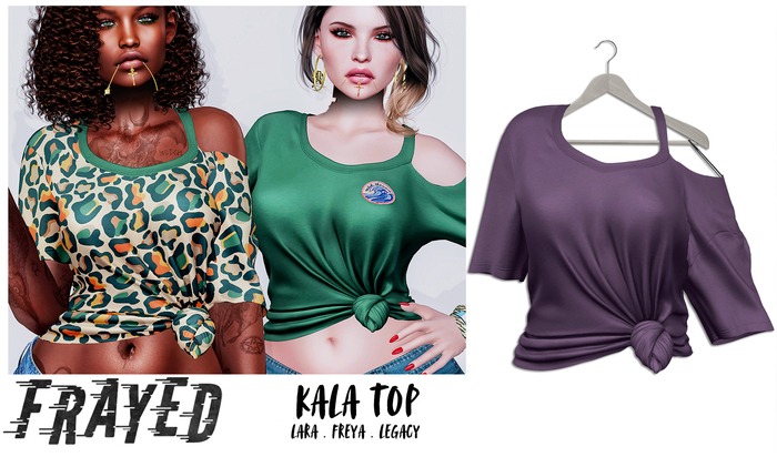Frayed - Kala Top - Purple