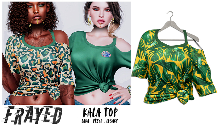 Frayed - Kala Top - Tropical Yellow