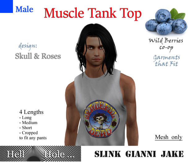 HellHole Skull & Roses Muscle Tank
