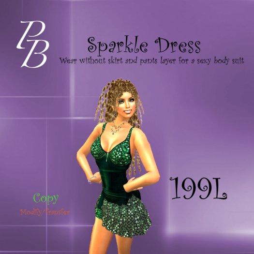 (PB)Sparkle Dress (green)