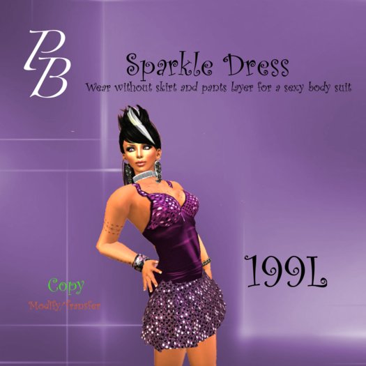 (PB)Sparkle Dress (purple)