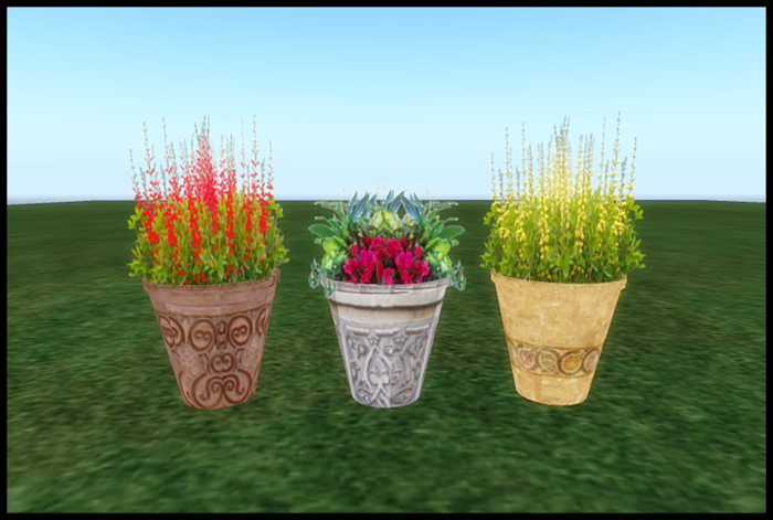 Plant - Pots with Flowers C (3 different units)