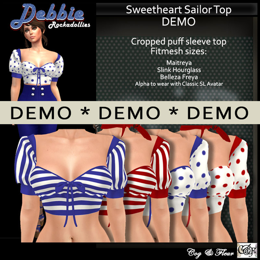 C&F DEBBIE Rockadolly Sweetheart Sailor Blouse Demo