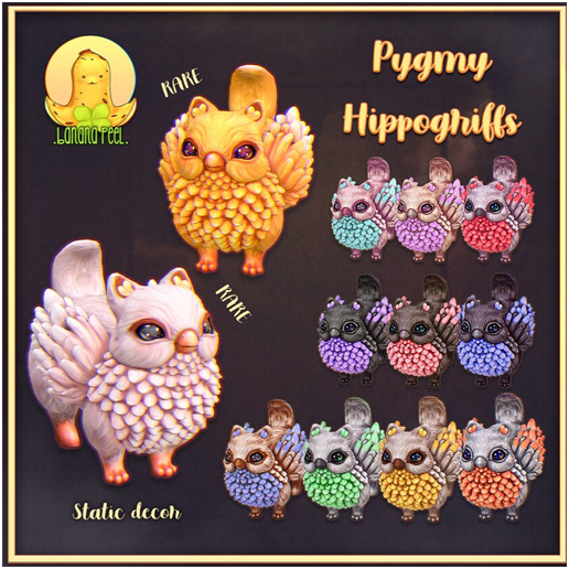 .banana peel. + pygmy hippogriff + {gryffinhouse}