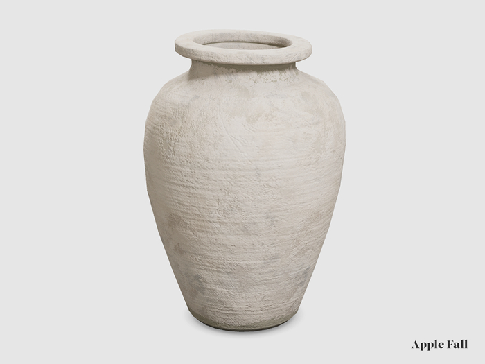 Apple Fall Georgia Terracotta Urn - Limewashed (Box)