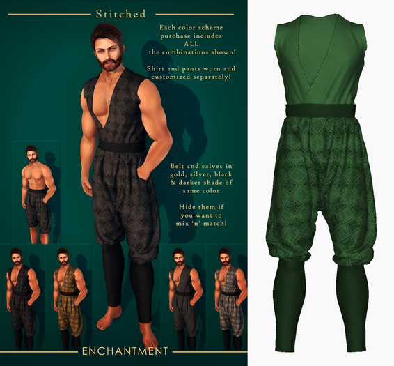 (Stitched) Dareen Set - Green