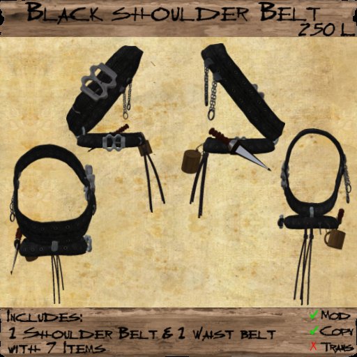 Black Shoulder Belt