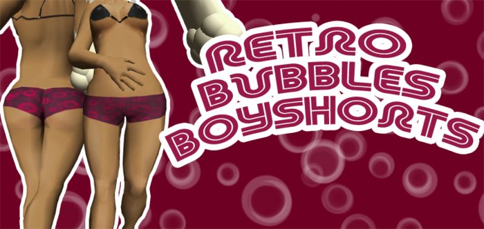 Retro Bubbles Boyshorts