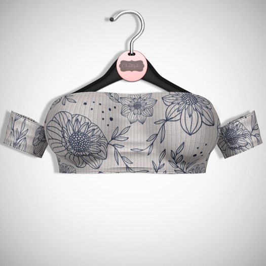 ChicModa // Sky Top // BLUE FLORAL