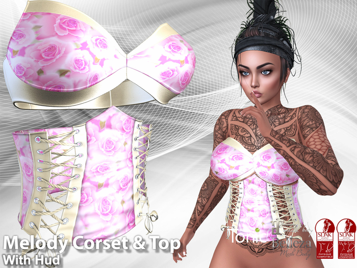 Melody Corset & Bra ROSES