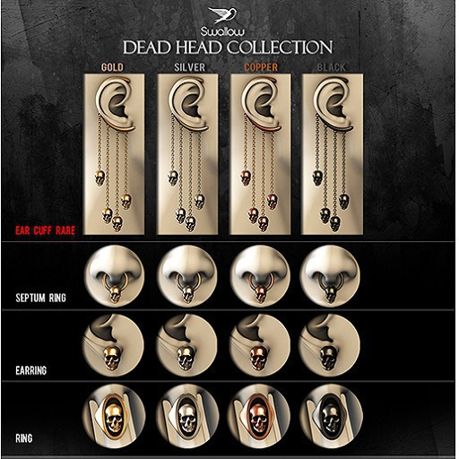 ^^Swallow^^  Ring Dead Head Copper