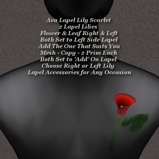 Ava Lapel Lily Left & Right Scarlet