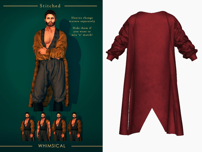 (Stitched) Belil Coat - Red