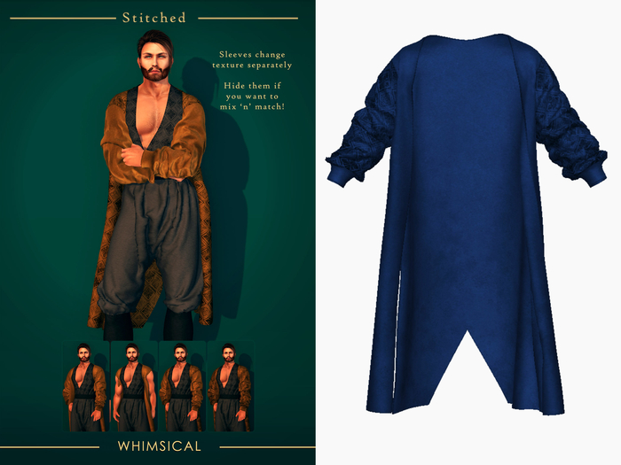 (Stitched) Belil Coat - Blue