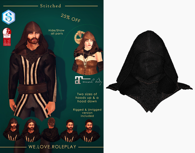 (Stitched)Miles Hood-Black