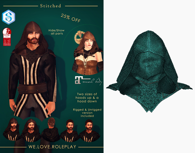 (Stitched)Miles Hood-Teal