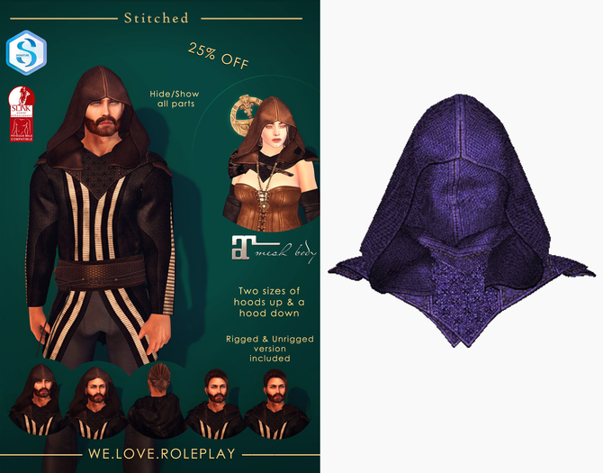 (Stitched)Miles Hood-Purple