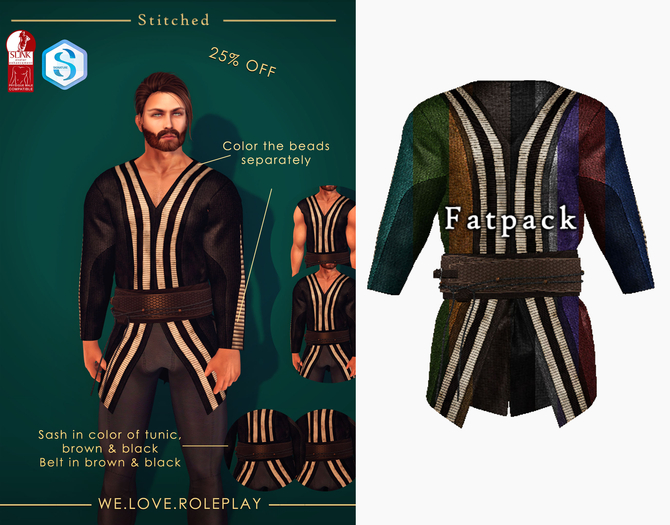 (Stitched)Miles Tunic&Belt Set-FATPACK