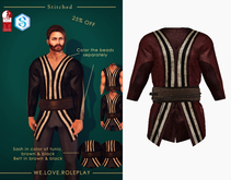 (Stitched)Miles Tunic&Belt Set-Red