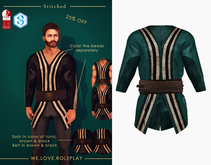 (Stitched)Miles Tunic&Belt Set-Teal