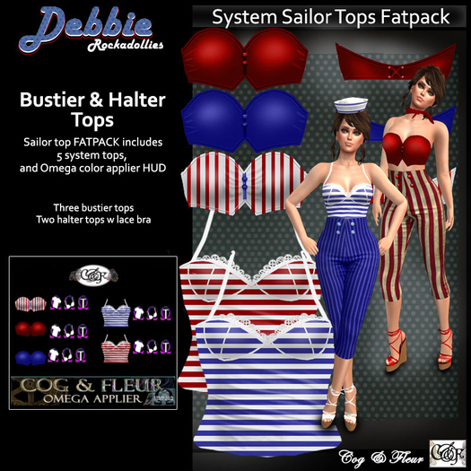 C&F Rockadollies - Sailor Tops w Omega Appliers Fatpack