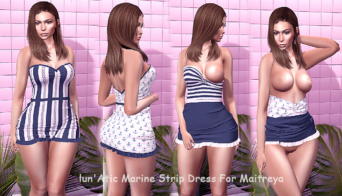 Lun'Atic Marine strip dress Mt Vs4