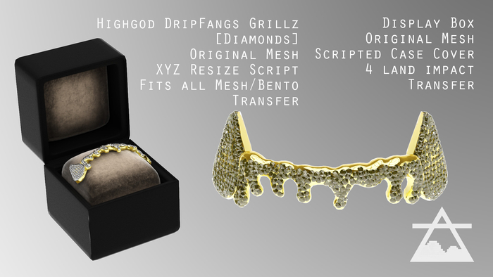 Highgod DripGrillzFangs PaleGold [Diamonds]