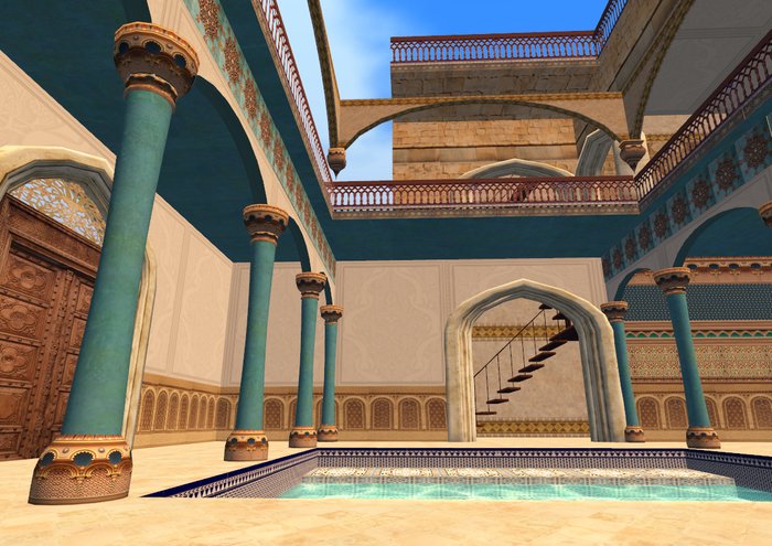 Moroccan Riad - Courtyard House - 141 prims