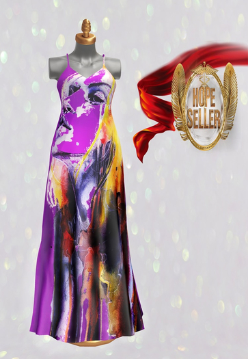 [HS] Swan Maxi Dress [Purple]