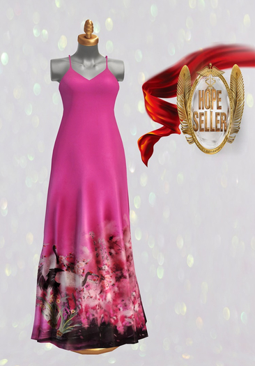 [HS] Swan Maxi Dress [Pink]