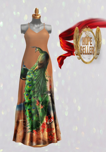 [HS] Swan Maxi Dress [Nude]