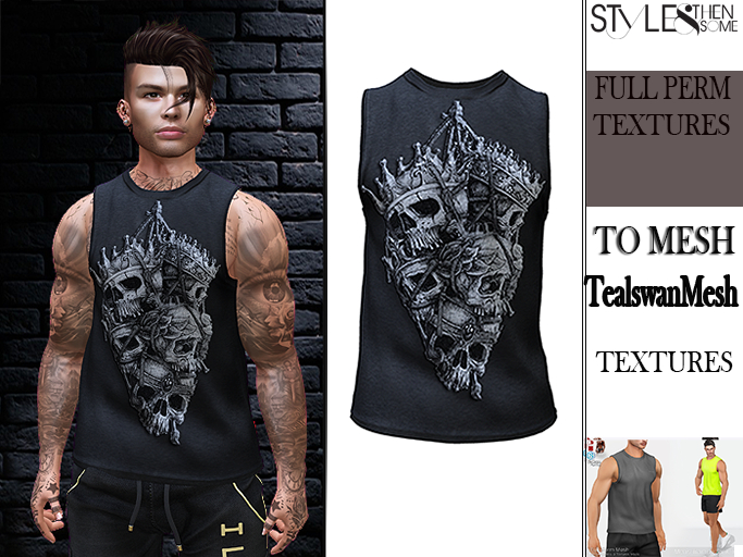 STYLES -v3 Men's  Training Tank Top Texture FULL PERM