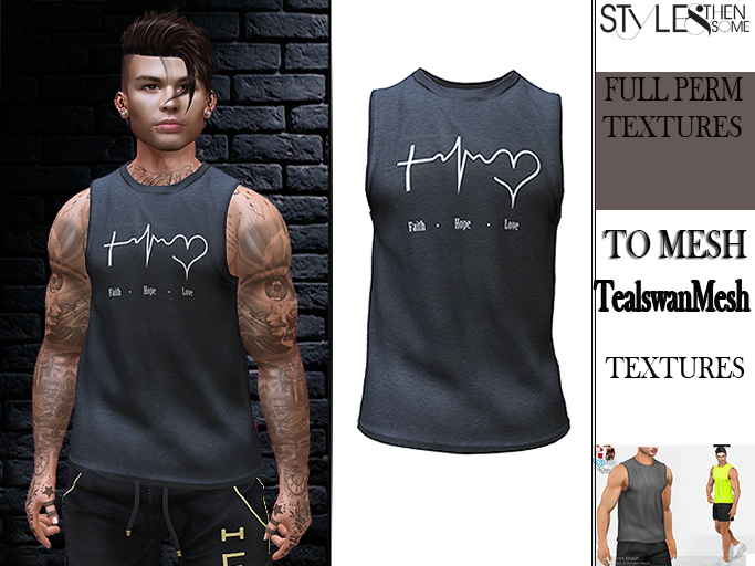 STYLES -v5 Men's  Training Tank Top Texture FULL PERM