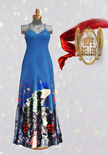 [HS] Swan Maxi Dress [Blue]