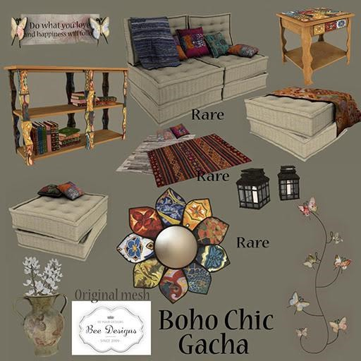 .:Bee designs:. Boho Chic Gacha Futton sofa  RARE