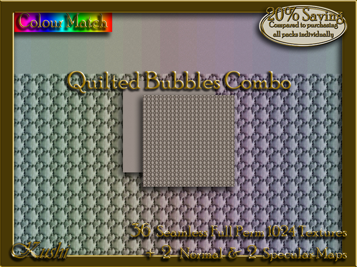 !Kushi! QuiltedBubblesCOMBO Textures -WearToUnpack