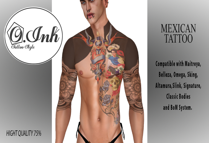 O.Ink Mexican Tattoo - Wear Me/ Touch Me