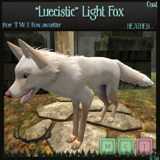 [. HEATHEN .]  TWI Fox Skin -"Luecistic" Fox Light- {REZ}