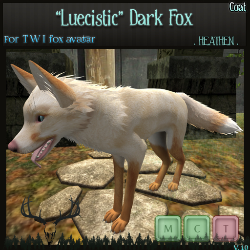 [. HEATHEN .]  TWI Fox Skin -"Luecistic" Fox Dark- {REZ}