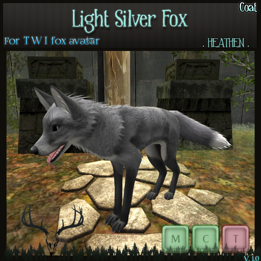 [. HEATHEN .]  TWI Fox Skin-Silver Fox Light- {REZ}