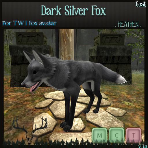 [. HEATHEN .]  TWI Fox Skin-Silver Fox Dark- {REZ}