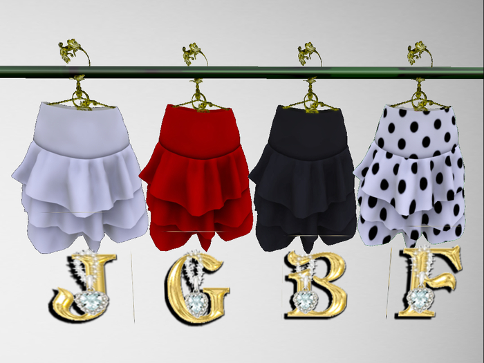 Point black Mini Skirt white