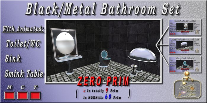 Black-Metal Bathroom-Set