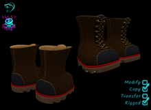 Dinkie Brown&Gray Leather Boots