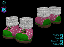 Dinkie Pink Polkadot Boots with Socks