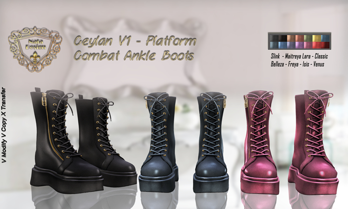 Nala Design - Ceylan Platform Combat Ankle Boots V1.