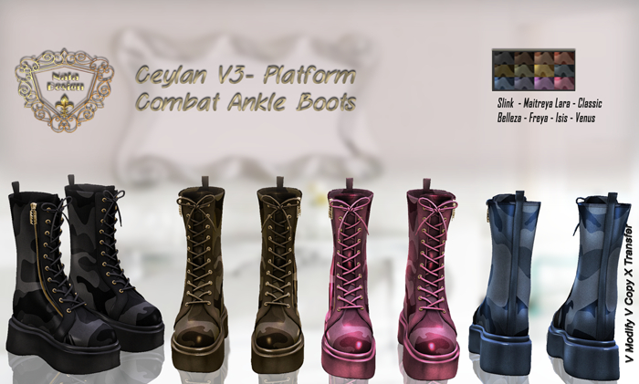 Nala Design - Ceylan Platform Combat Ankle Boots V3