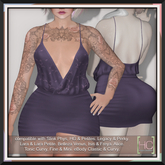 [HC] Ollie Grape Wrap Dress for Slink (inc. Petite), Belleza, Maitreya, eBody, Signature, Legacy & Tonic